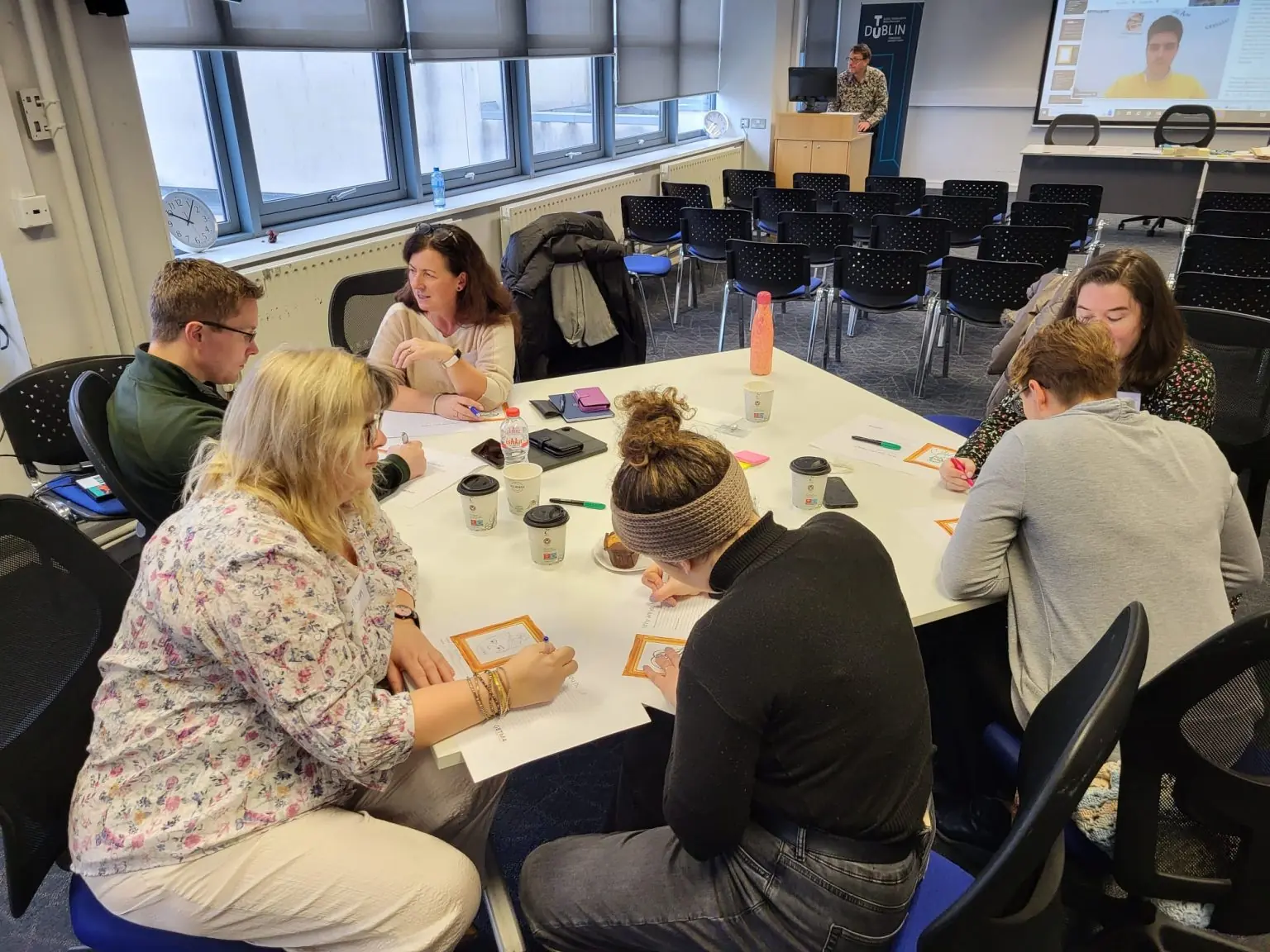 Researchers at the GETM4 sandpit hosted by TU Dublin.